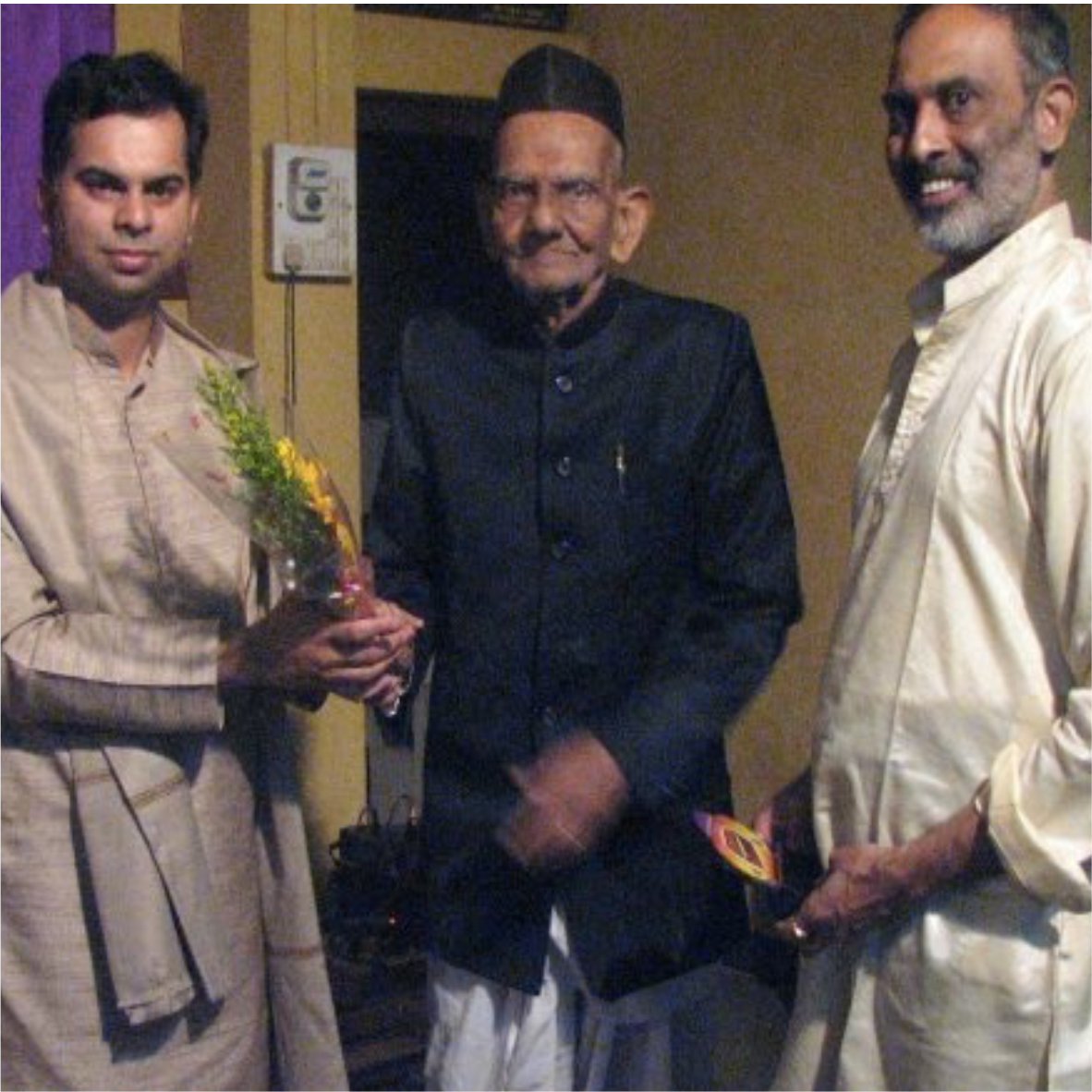 Felicitation by Legendary Harmonium Maestro Pt. Rambhau Bijapure, with Dr. Sudhanshu Kulkarni